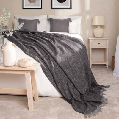 Large Faux Mohair Throw Blanket DIY at B&Q