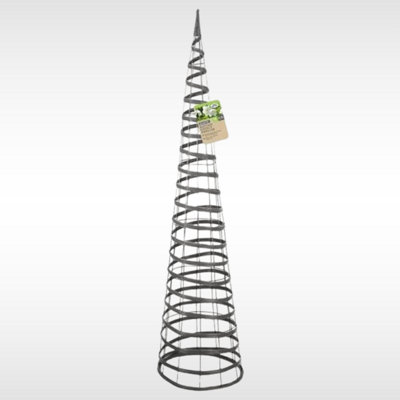 Large Faux Rattan Slate Obelisk 1.5m Garden Heavy Duty Plant Support