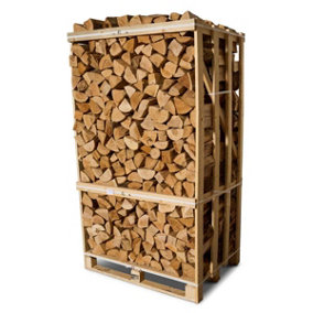 LARGE FIREWOOD CRATE FULL OF ASH LOGS