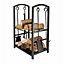 Large Firewood Storage Rack with Tools