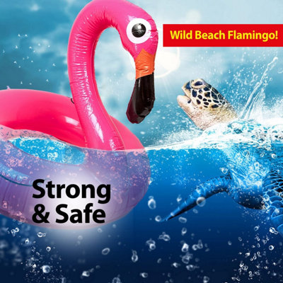 Large Flamingo Swim Ring 34 Inch Swimming