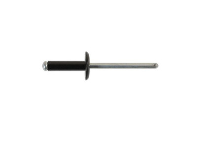 Large Flange Black Rivets 3.2mm x 10mm Pk 100 Connect 32889 Price Comparisons | Compare The Build