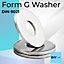 Large Flat Washer M16 - 16mm ( Pack of: 2 ) Form G Zinc Galvanised Steel Penny Washers DIN 9021
