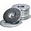 Large Flat Washer M18 - 18mm ( Pack of: 10 ) Form G Zinc Galvanised Steel Penny Washers DIN 9021