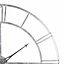 Large Foil Skeleton Wall Clock - Metal - L7 x W102 x H102 cm - Silver