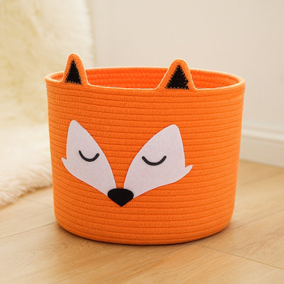 Large Foldable Fox Storage Basket Cotton Foldable Box 30cmx30cmx30cm