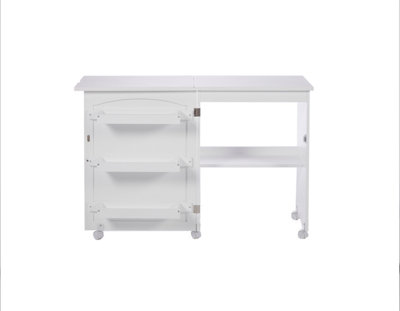 Boston Loft Furnishings B Transitional White Sewing Desk, Folding Sewing  Table with Storage, 51-in Work Surface in the Desks department at