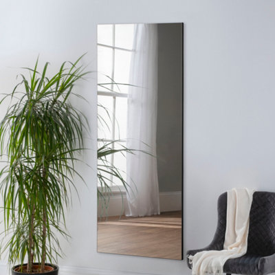 Large Full Length Rectangular Mirror Black