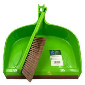 Large Garden Dustpan and Brush Set - Strong Outdoor Dust Pan