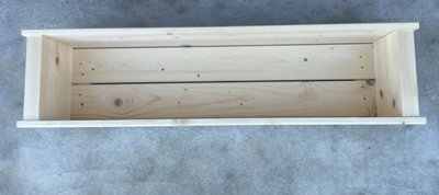 Large Garden Planter Trough Flower Box Natural Fully Assembled 900mm - 4