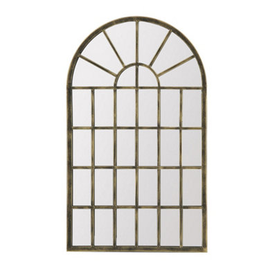 Large Gothic Arch Mirror - Black Gold