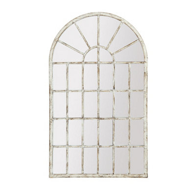 Large Gothic Arch Mirror - White
