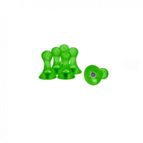 Large Green Skittle Magnets for Fridge, Whiteboard, Noticeboard, Filing Cabinet (Pack of 6)