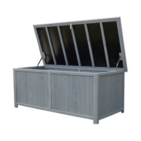 Large Grey Wooden Garden Storage Cabinet - 600L