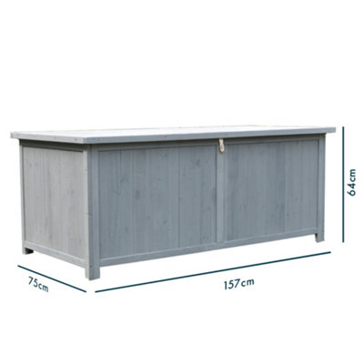 Large Grey Wooden Garden Storage Cabinet - 600L