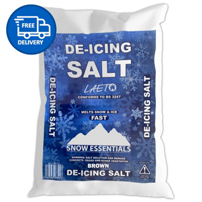 Large Grit Brown Rock Salt Deicing For Snow & Ice by Laeto Snow Essentials - FREE DELIVERY INCLUDED