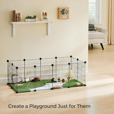 Large Guinea Pig Playpen, Metal Modular Pet Enclosure, Indoor Exercise ...