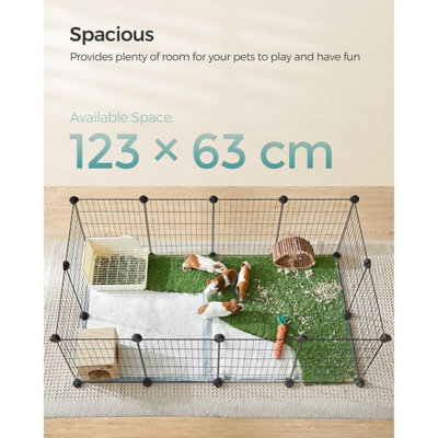 Large Guinea Pig Playpen, Metal Modular Pet Enclosure, Indoor Exercise ...