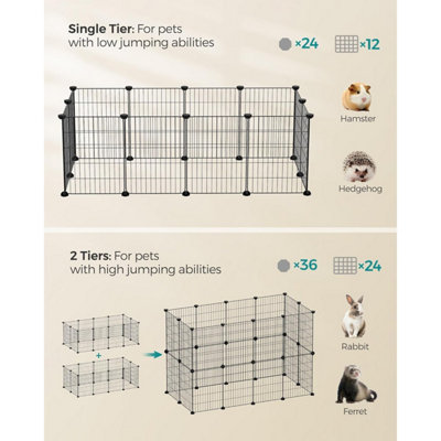 Large Guinea Pig Playpen, Metal Modular Pet Enclosure, Indoor Exercise ...