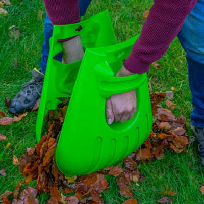Large hand held leaf grabs garden tidy hand scoop-rakes -grabbers - 3