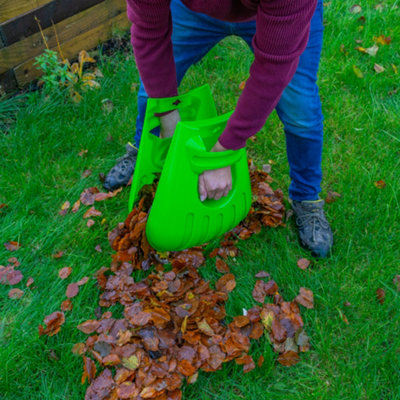 Large hand held leaf grabs garden tidy hand scoop-rakes -grabbers - 4