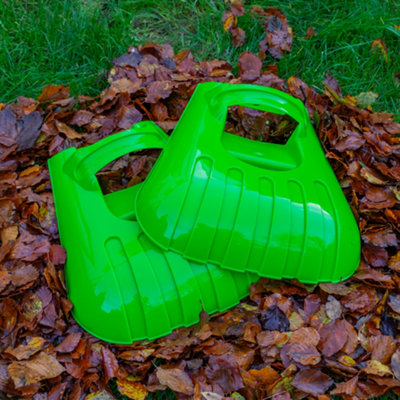 Large hand held leaf grabs garden tidy hand scoop-rakes -grabbers - 7