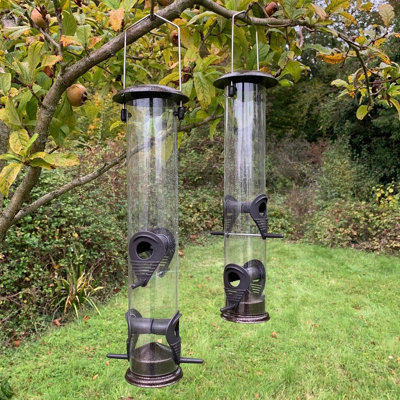 Large Hanging Bird Seed Feeders (Set of 2)