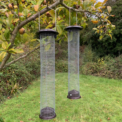 Large Hanging Peanut Bird Feeders (Set of 2)