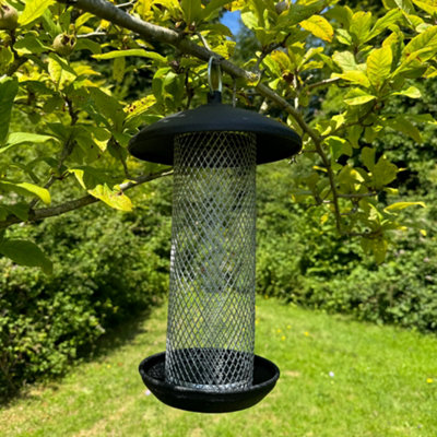 Large Hanging Steel Bird Suet and Fat Ball Feeder