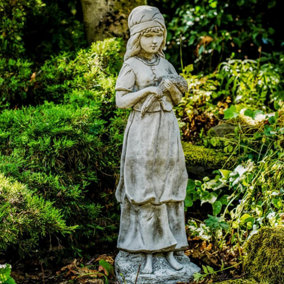 Large Harvest Girl Stone Cast Statue