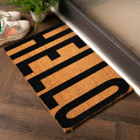 Large Hello Text Style Doormat