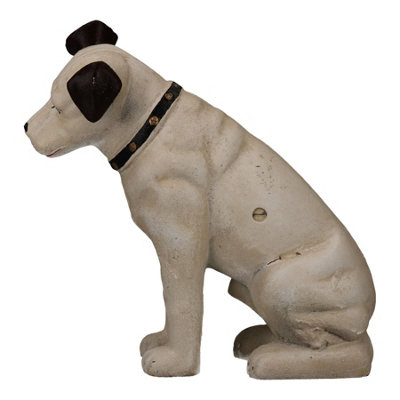 完売 Music Dog Nipper HMV Large Figurine Box Bank Money Iron Cast キャラクター
