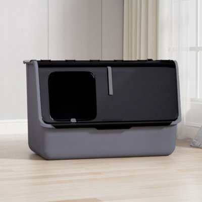 thumbnail image 2 of Cat Litter Box Hooded Litter Box Large Litter Boxes For Big Cats 2 of 13