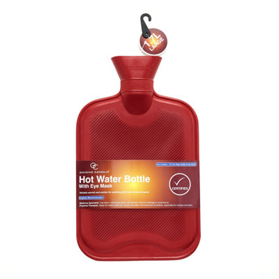 Large Hot Water Bottle- 1.7L Capacity Hot Water Bag Ribbed Surface Hot ...