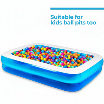Large Inflatable Family Swimming Pool Outdoor Garden Kids Paddling Pool ...