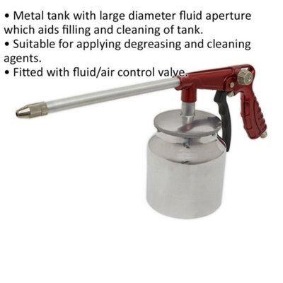 Large Inlet Paraffin Spray Gun Jet Nozzle - Degrease Cleaning Wheels ...