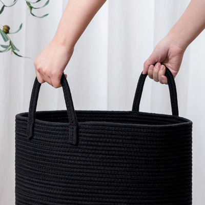 Tall black laundry clearance basket