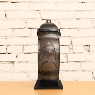 Large Memorial Grave Lantern (34.5x24.5x14cm) - Black with Paraffin Candle Included - Funeral Cemetery Decoration- Grave Ornaments - 8