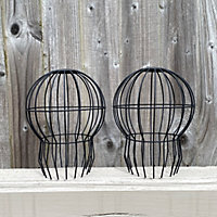 Large Metal Balloon Drain, Downpipe & Vent Guards 4 Inch (Set of 2)