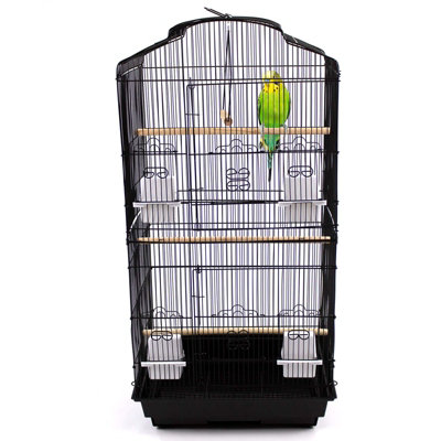 Large Metal Bird Cage Black With Swing