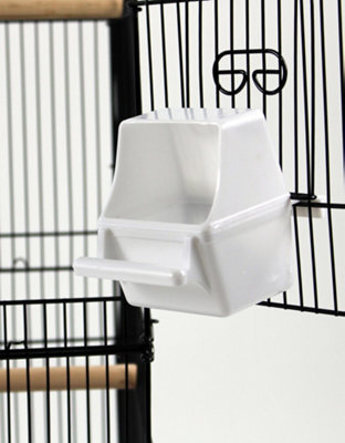 Large Metal Bird Cage Black With Swing - 8