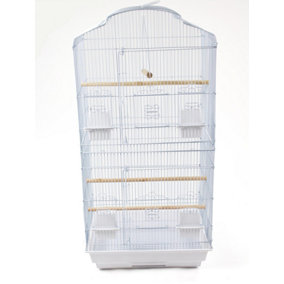 Large Metal Bird Cage White With Swing