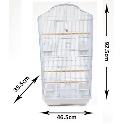 Large Metal Bird Cage White With Swing - 3