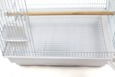 Large Metal Bird Cage White With Swing - 7
