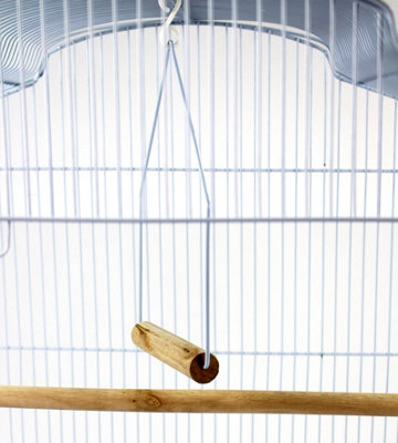 Large Metal Bird Cage White With Swing - 8