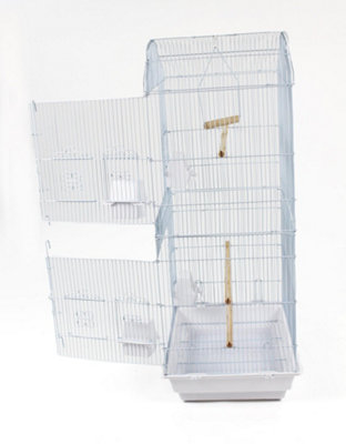 Large Metal Bird Cage White With Swing - 9