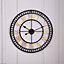 Large Metal Decorative Modern Skeleton Wall Clock with Roman Numerals 80cm