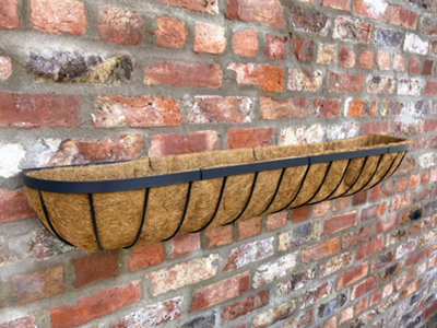 Large Metal Garden Wall Trough Window Flower Plant Box  120cm