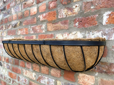 Large Metal Garden Wall Trough Window Flower Plant Box  120cm - 4