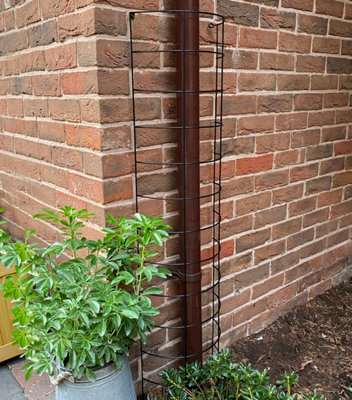 Large Metal Tube Trellis Semi Circular for Drainpipes (Set of 2)